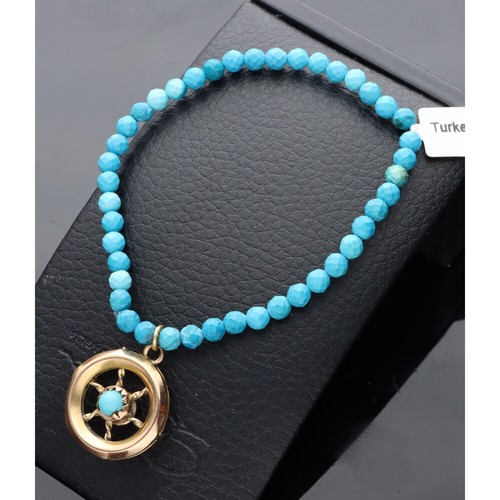 Bracciale con turchese e - bracciale,