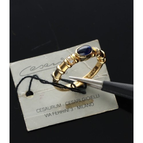 Anello zaffiro cabouchon - zaffiro,