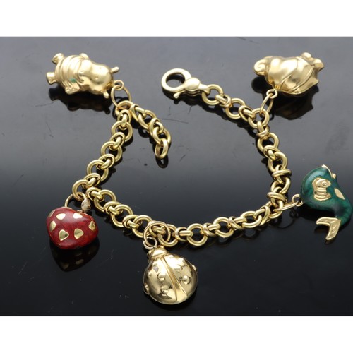 Bracciale charms oro - charms, in