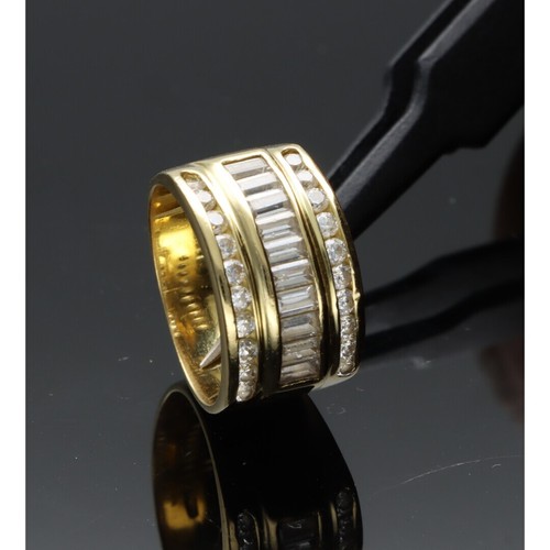 Anello fascia con zirconi in - fascia,