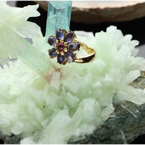 Anello con ametiste - anello, oro