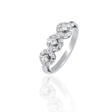 ANELLO ORO BIANCO 18KT 750