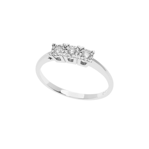 Anello oro bianco kt - oro,