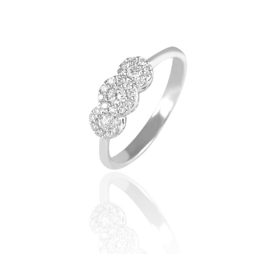 Anello oro bianco 18kt 750 - oro,