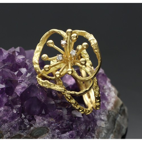 Anello con brillanti - anello, oro
